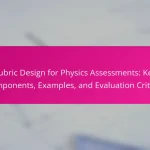 Rubric Design for Physics Assessments: Key Components, Examples, and Evaluation Criteria