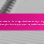 The Importance of Conceptual Understanding in Physics: Key Principles, Teaching Approaches, and Measurement